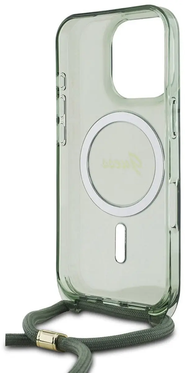 GUESS MagSafe Backcover iPhone 16 Pro - Groen GUHMP16LHCTSGNSN