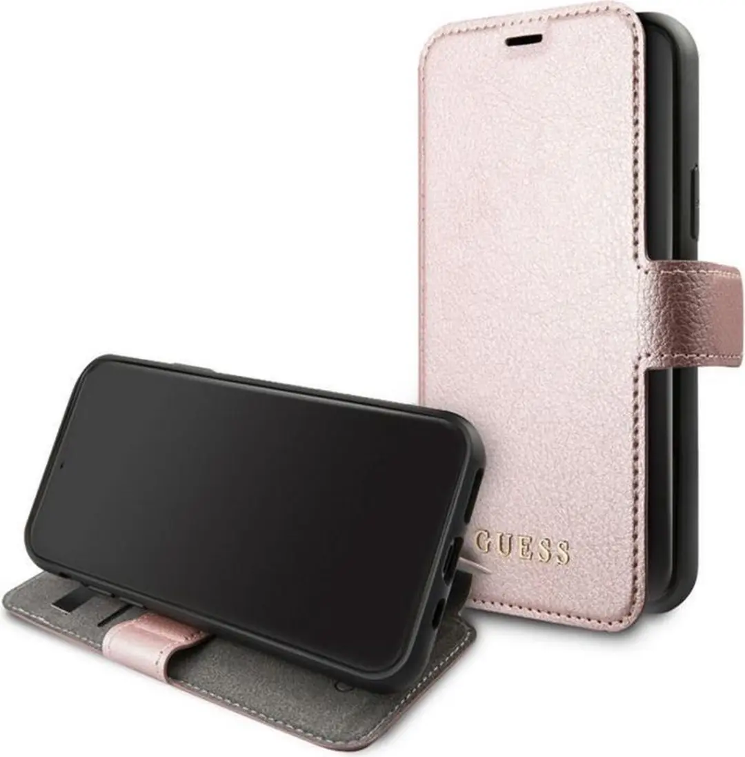 Guess Iridescent Book Case iPhone 11 Pro - Roségoud