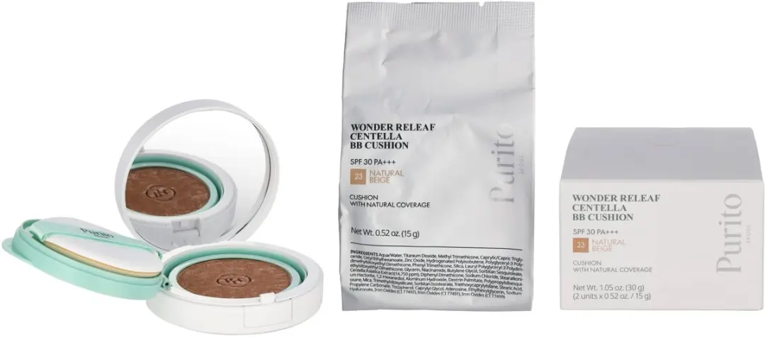 Purito Seoul Wonder Releaf Centella BB Cushion Duo - 30g #23 Natural Beige