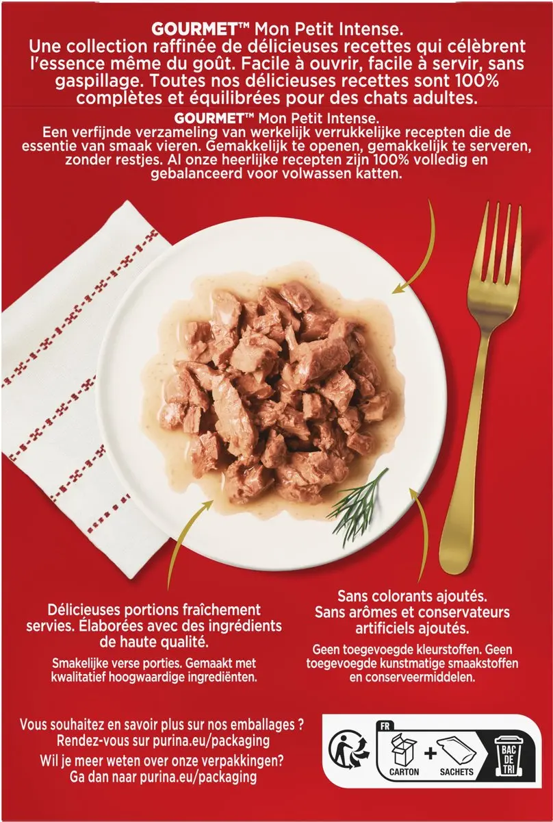 Gourmet Mon Petit Intense Natvoer Gevogelte - 48x50g