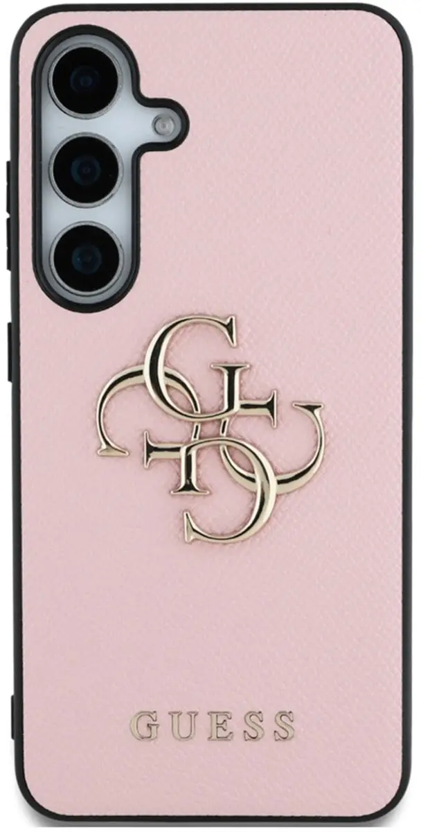 GUESS 4G Metal Logo Saffiano Hoesje GUHCS25SPGT4MBP - Roze