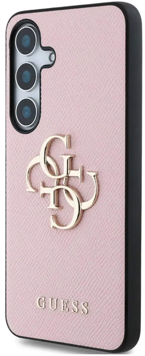 GUESS 4G Metal Logo Saffiano Hoesje GUHCS25SPGT4MBP - Roze