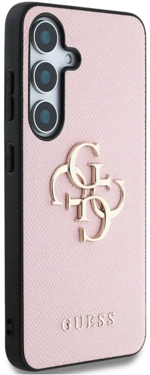 GUESS 4G Metal Logo Saffiano Hoesje GUHCS25SPGT4MBP - Roze