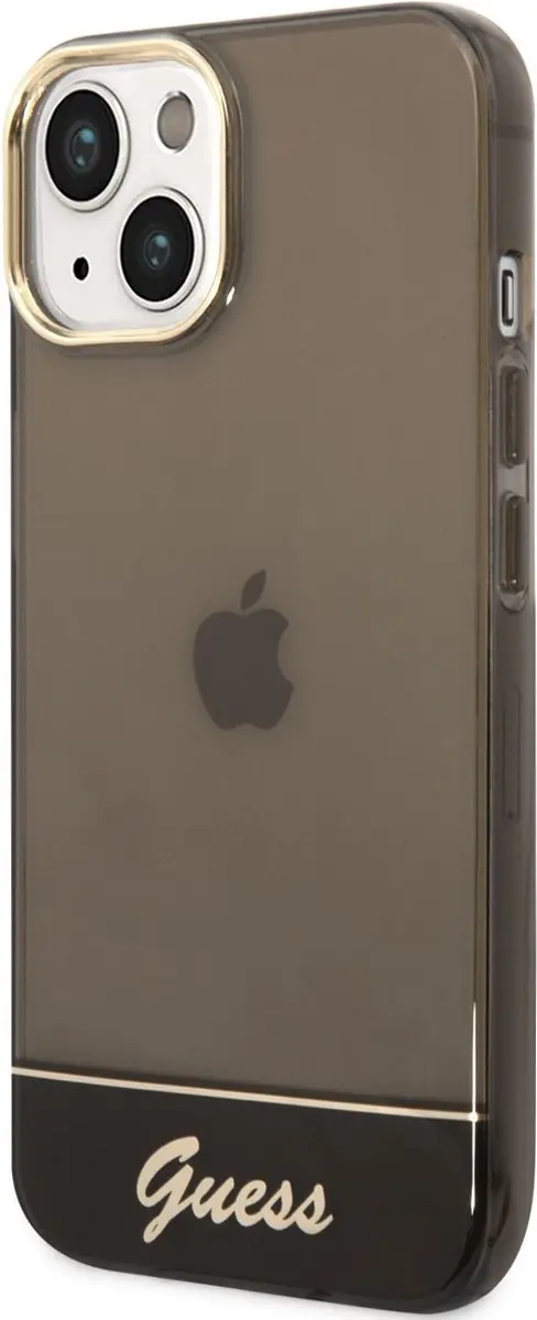 GUESS Translucent Hoesje iPhone 14 - Zwart - GUHCP146TRGBK