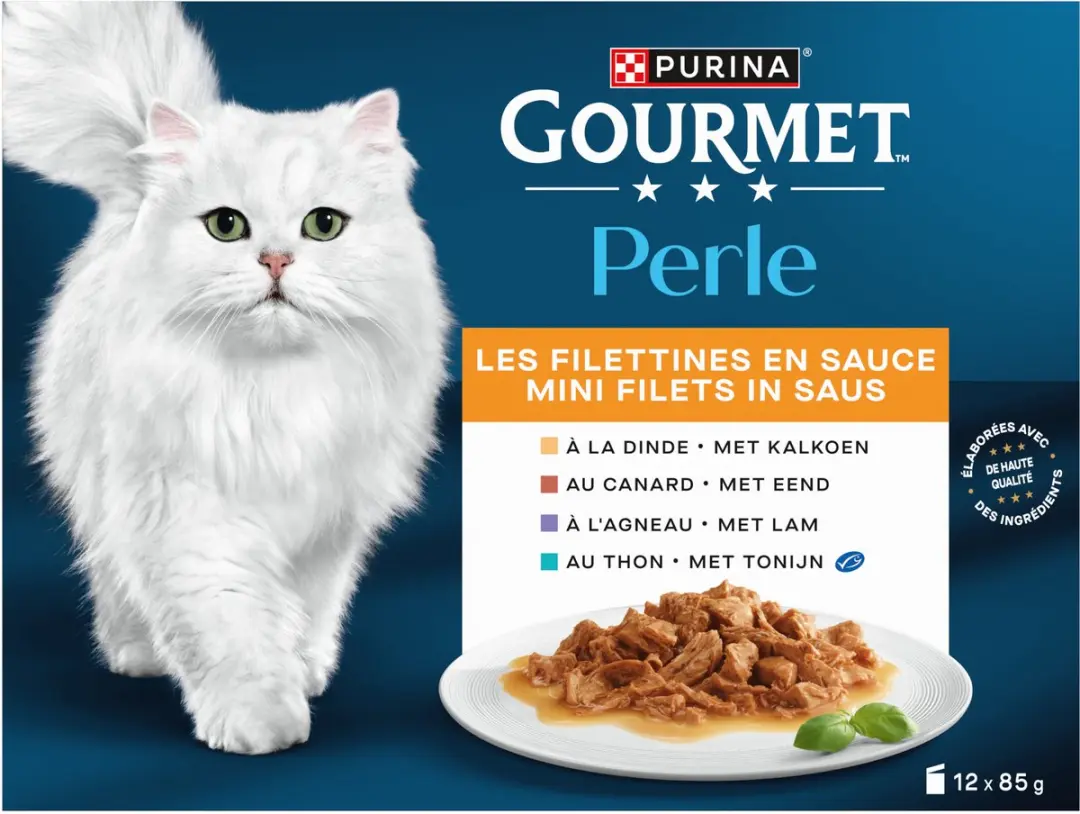 Gourmet Perle Mini Filets Eend Natvoeding Katten - 12x85g