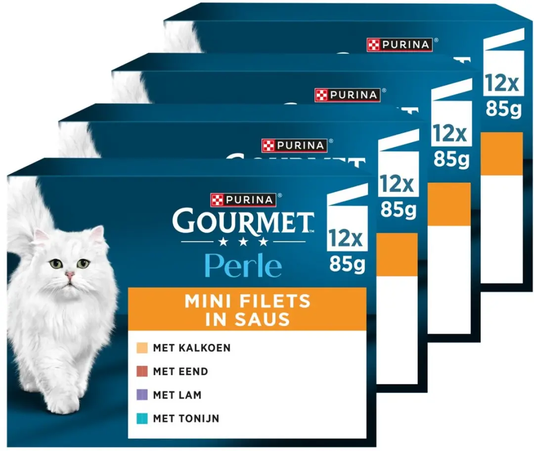 Gourmet Perle Mini Filets Eend Natvoeding Katten