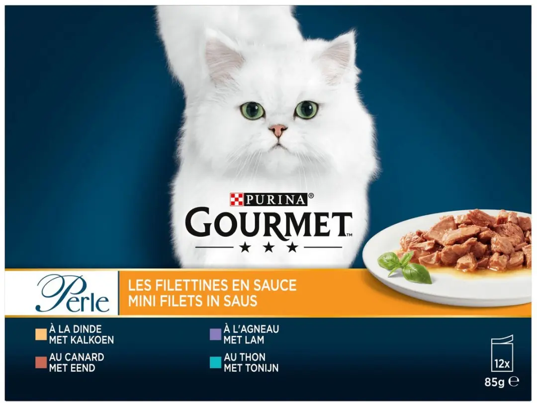 Gourmet Perle Mini Filets Eend Natvoeding Katten - 12x85g