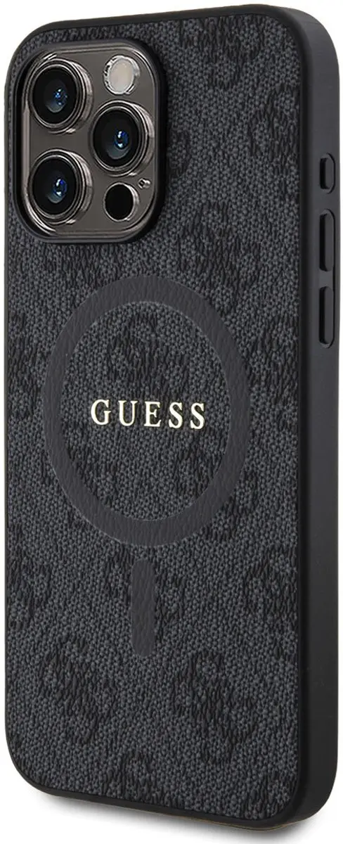 Guess Telefoonhoesje iPhone 15 Pro Max - PU-leer - Zwart - 3666339240080
