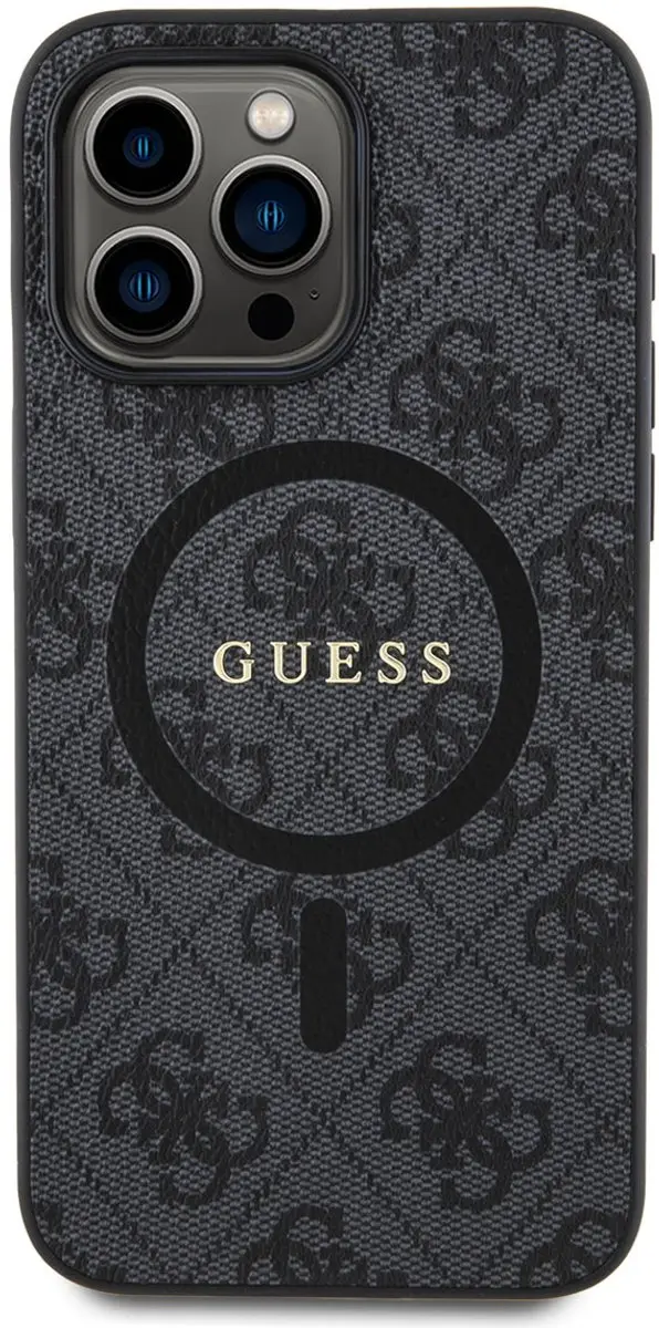 Guess Telefoonhoesje iPhone 15 Pro Max - PU-leer - Zwart - 3666339240080