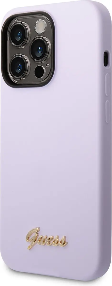 Guess Silicone Back Case iPhone 14 Pro Max - Paars - afbeelding 6 van 6