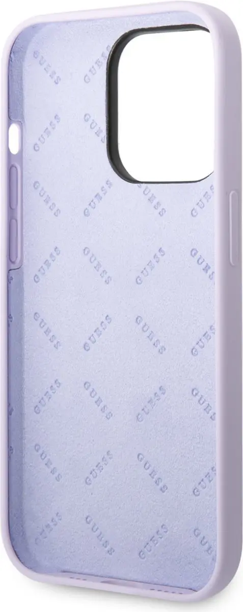 Guess Silicone Back Case iPhone 14 Pro Max - Paars