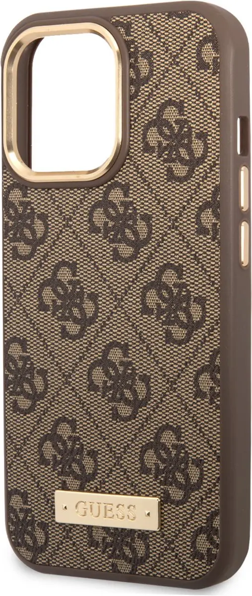 GUESS Telefoonhoesje iPhone 14 Pro - Bruin - MagSafe