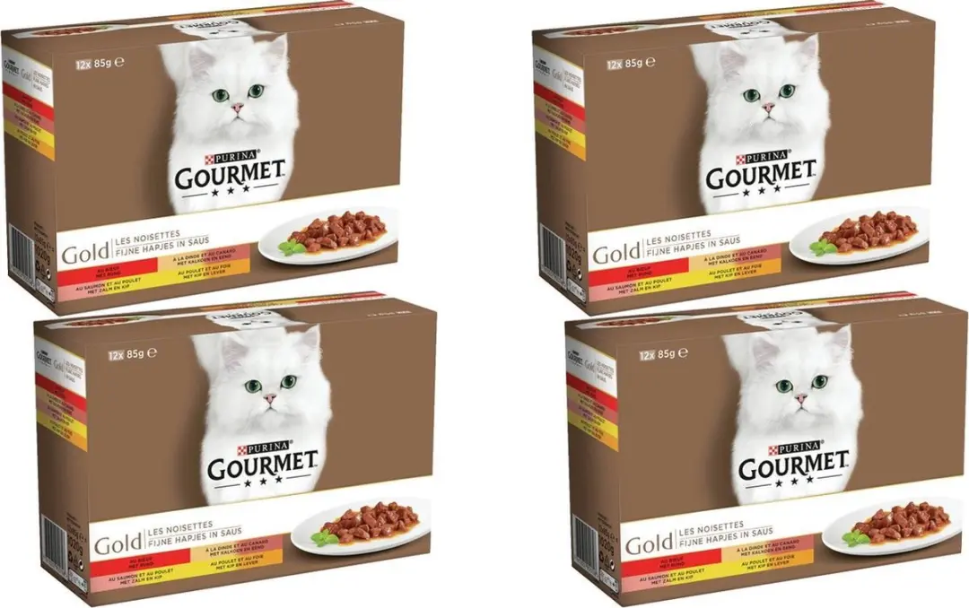 Gourmet Gold Multipack Kattenvoer - 48 Stuks (4x12x85g)