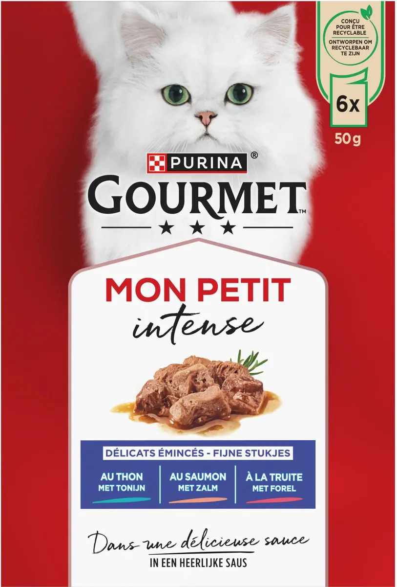 Gourmet Mon Petit Intense Natvoer Vis - 24x50g