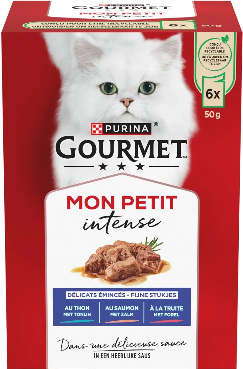 Gourmet Mon Petit Intense Natvoer Vis - 24x50g