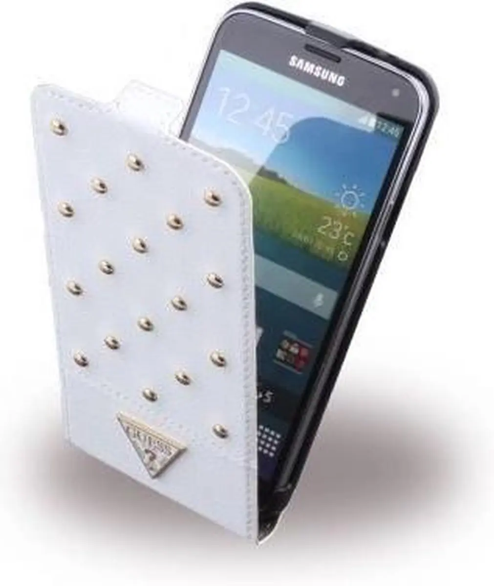 Guess Tessi Flip Case GUFLS5STW - Samsung Galaxy S5 - Wit