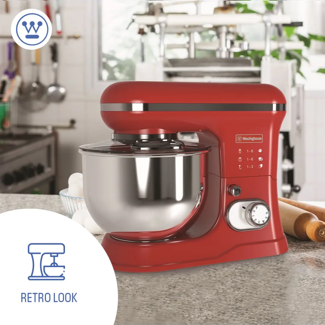 Westinghouse Retro Standmixer 1200W - 5L - Rood