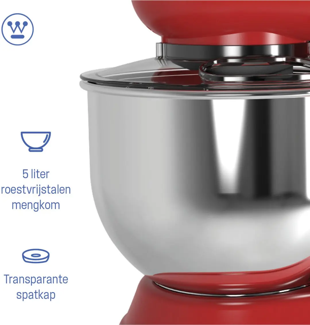 Westinghouse Retro Standmixer 1200W - 5L - Rood