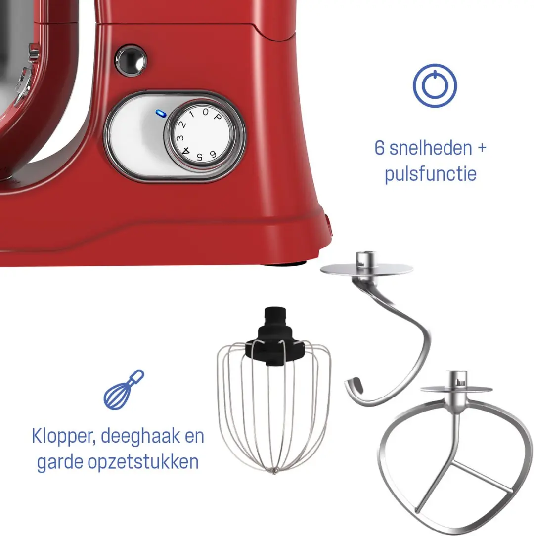 Westinghouse Retro Standmixer 1200W - 5L - Rood