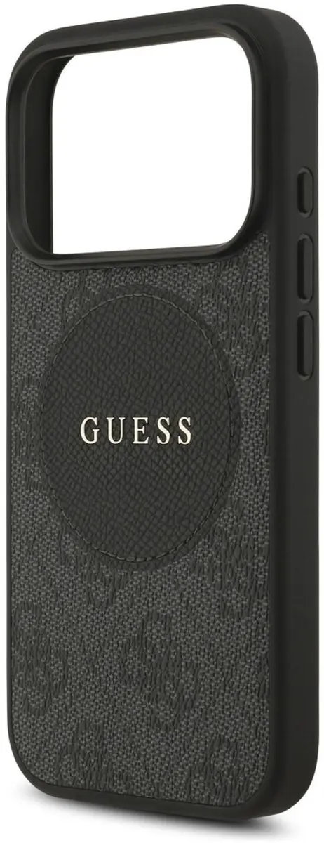 GUESS Case 4G Circle Classic Logo Magsafe iPhone 17 Pro Max - Zwart