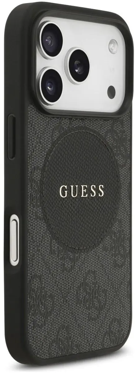 GUESS Case 4G Circle Classic Logo Magsafe iPhone 17 Pro Max - Zwart