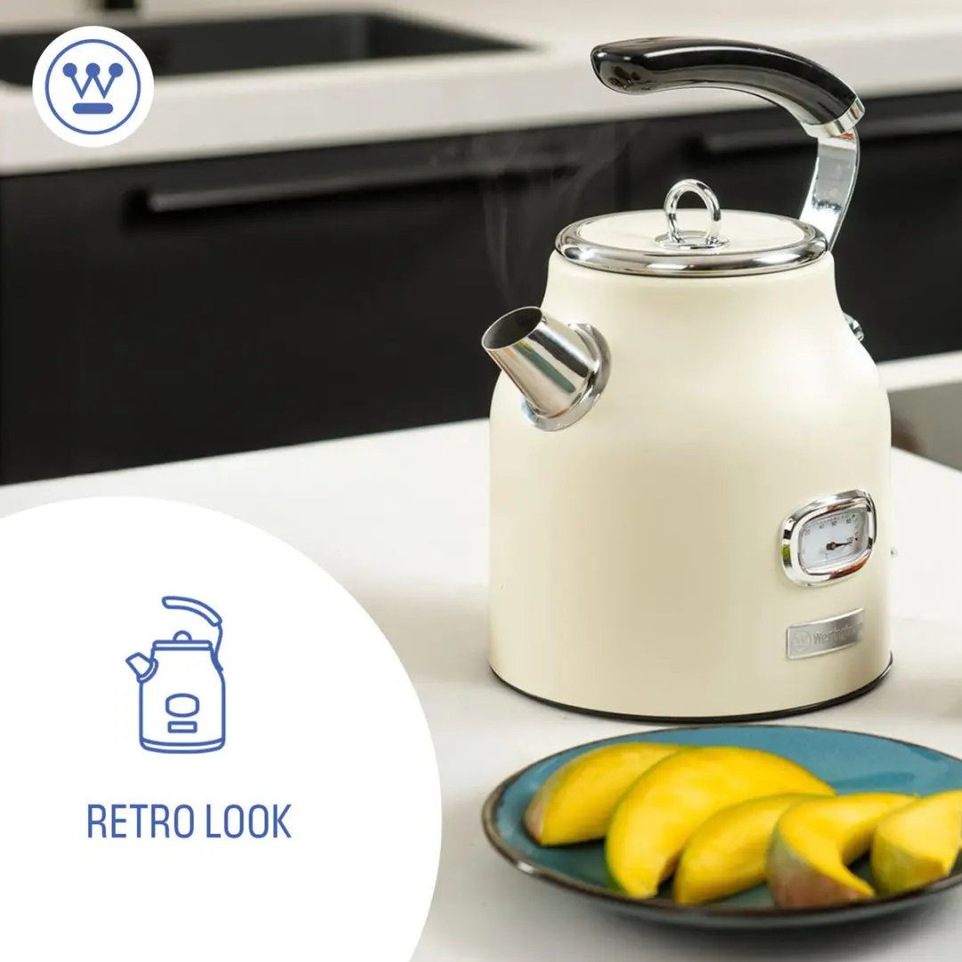 Westinghouse Retro Waterkoker WKWKH14WH 1,7L - 2200W - Beige