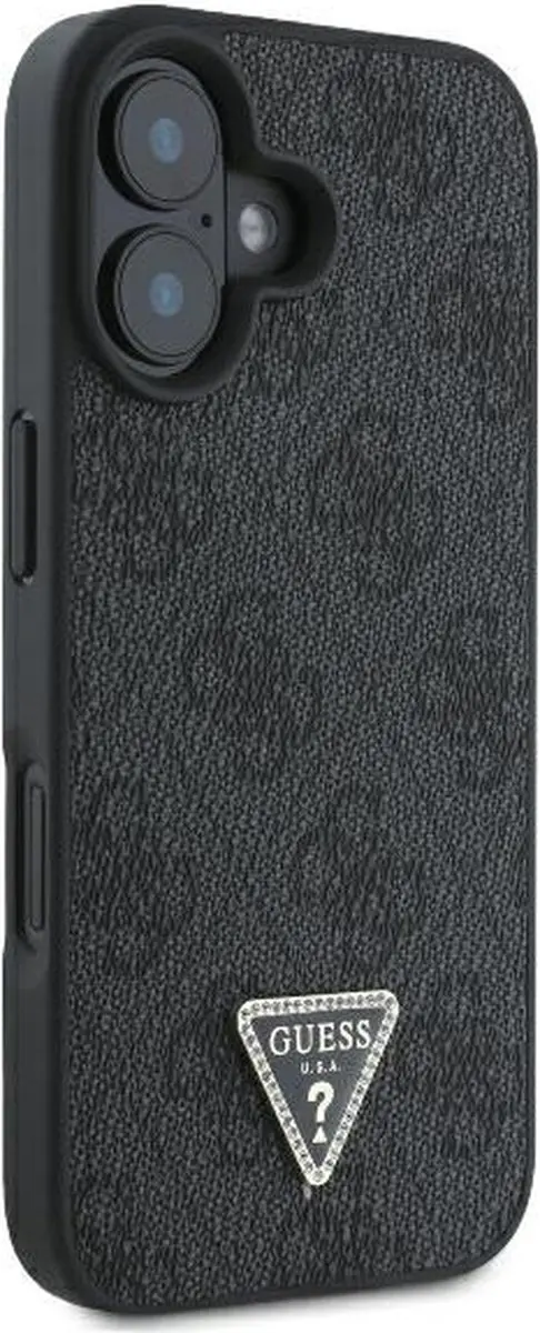 GUESS GUHCP16MP4TDPK iPhone 16 Plus Hardcase - Zwart/Strass