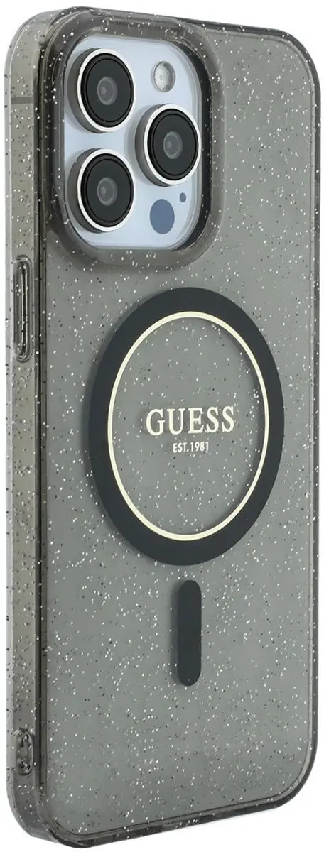 Guess iPhone 15 Pro Max Hoesje - MagSafe - Zwart