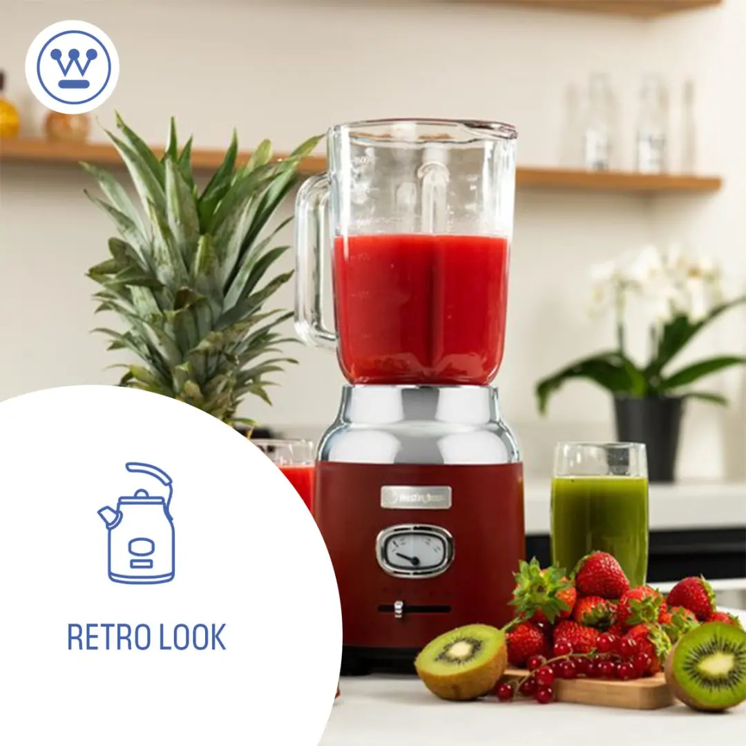 Westinghouse Retro Blender 600W - 1,5L Rood