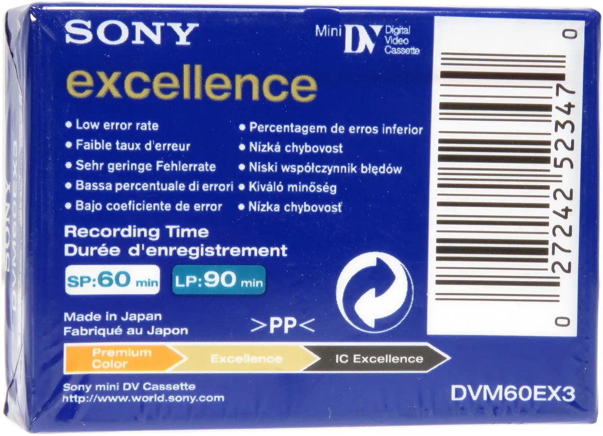 Sony DVM60EX Mini DV - 60 min - Zwart