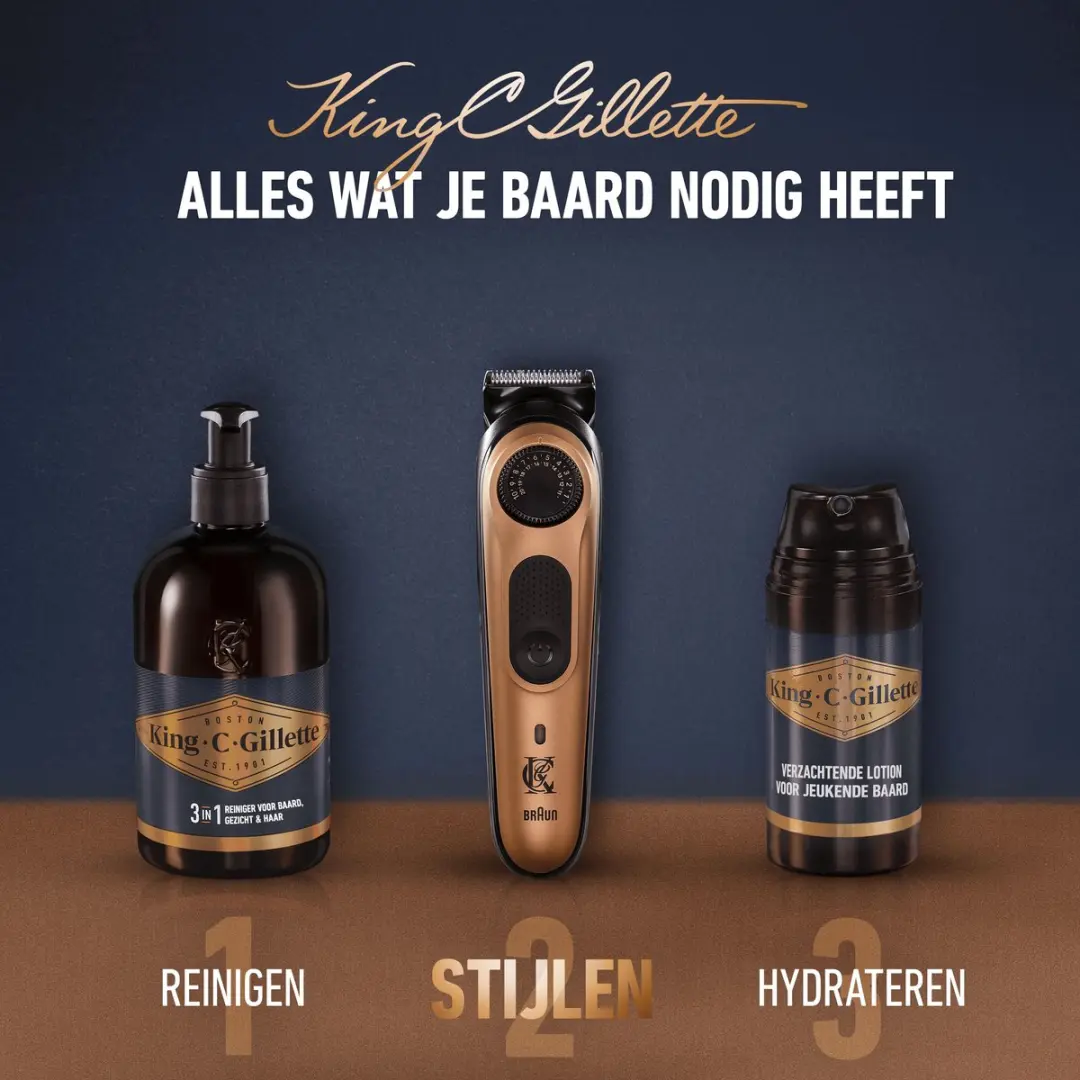 King C. Gillette PRO Draadloze Baardtrimmer - Brons - afbeelding 6 van 6