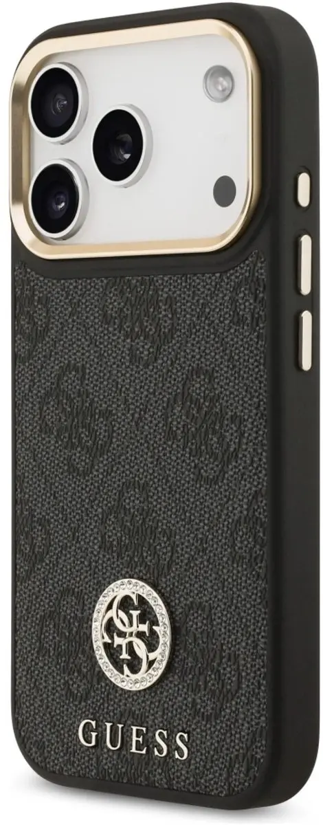 GUESS 4G Strass Logo MagSafe Hoesje - iPhone 17 Pro - Zwart - afbeelding 6 van 6
