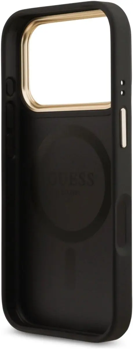 GUESS 4G Strass Logo MagSafe Hoesje - iPhone 17 Pro - Zwart