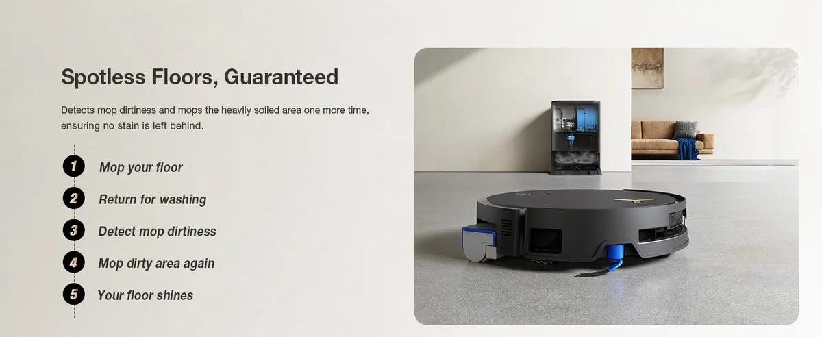 Ecovacs Deebot X9 Pro Omni Black Robotstofzuiger - 16.600 Pa - Zwart