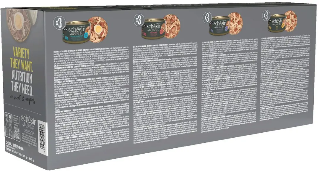 Schesir After Dark Bouillon Variatie-Pack 12x80g