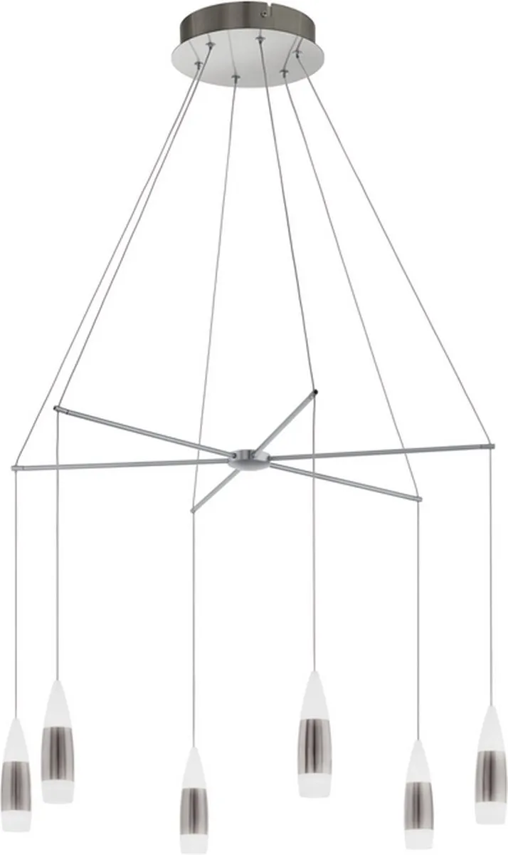 Eglo Santiga Hanglamp 12 Lichtpunten - Ø72cm - Nikkel