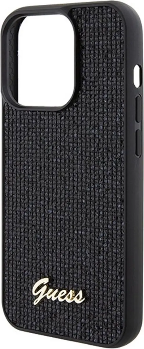 GUESS Square Mirror Back Case iPhone 15 Pro - Zwart