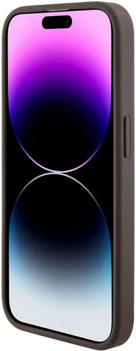 GUESS 4G Triangle Logo Grip Back Case - iPhone 15 Pro - Bruin