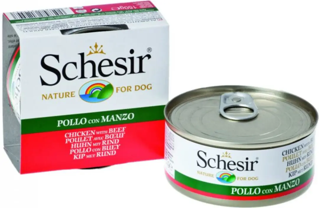 Schesir Hondenvoer Kipfilet & Rundvlees in Gelei - 10x150g