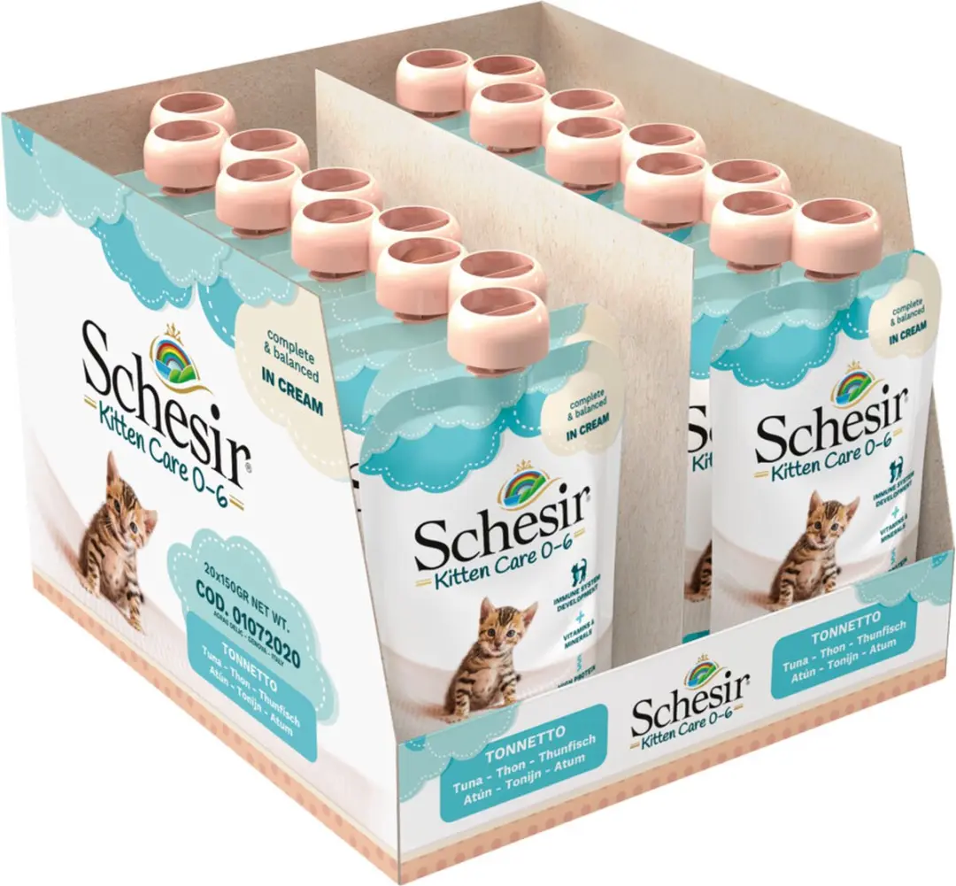 Schesir Kattenvoer Kitten Tonijn in Cream 150g