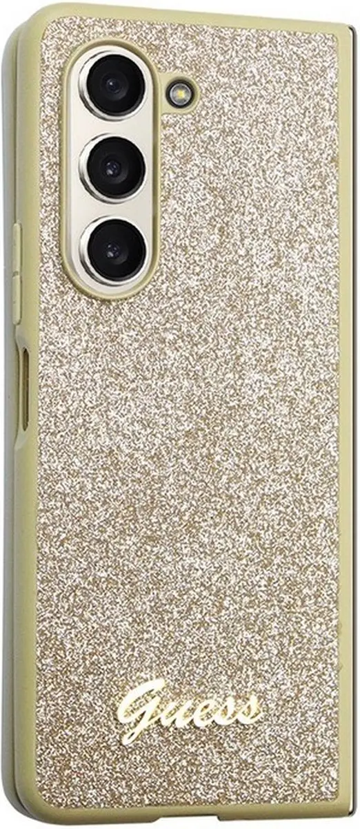 GUESS Glitter Hoesje - Samsung Galaxy Z Fold 5 - Goud