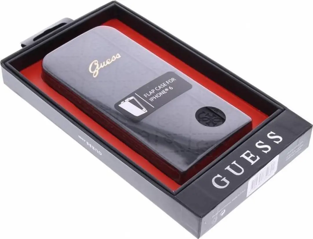 Guess iPhone 6 Scarlett Flap Case GUEGUFLP6SCBK - Zwart