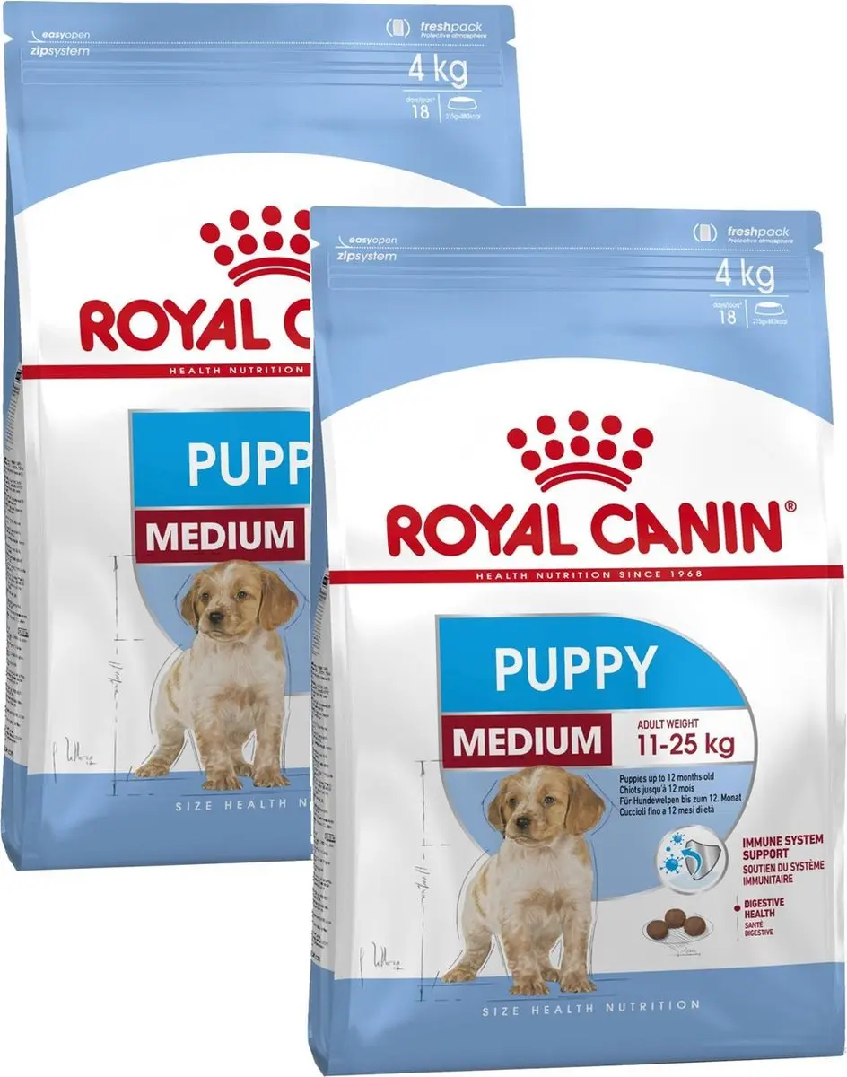Royal Canin Medium Puppy Hondenvoer - 2x4kg