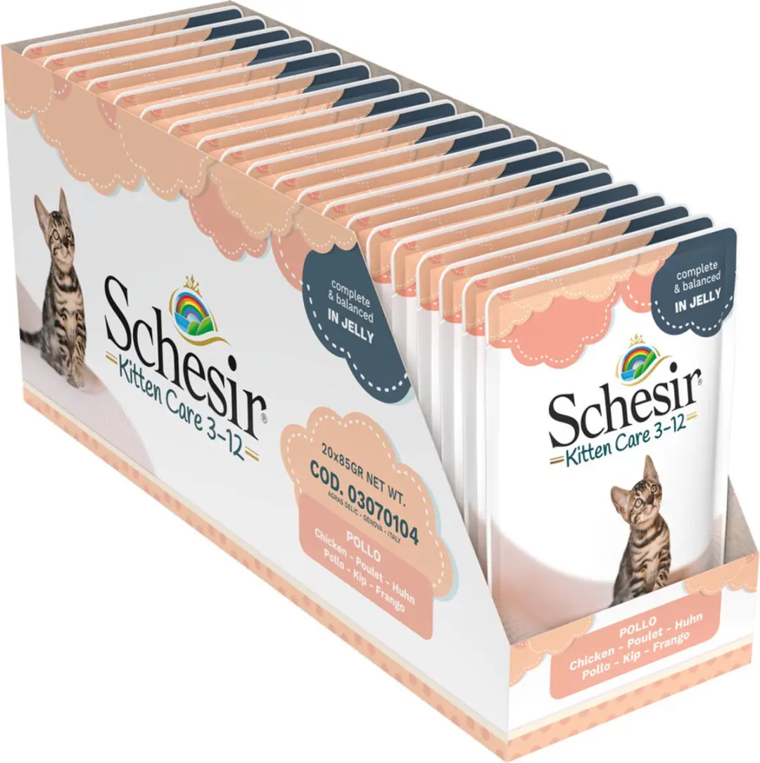 Schesir Kitten Kip in Gelei 20x85g