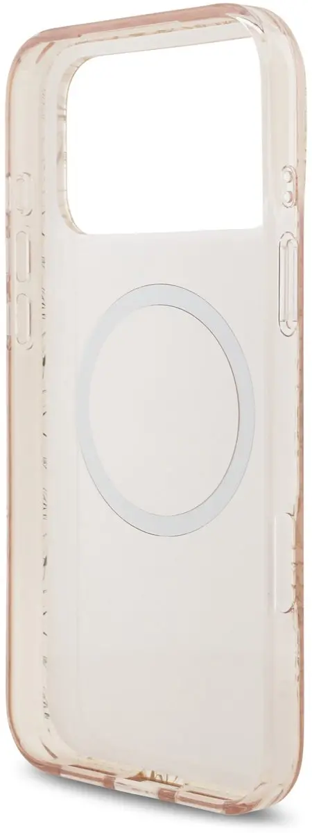 Guess IML Flowers Allover iPhone 17 Pro Max Hoesje - Roze - MagSafe - afbeelding 6 van 6