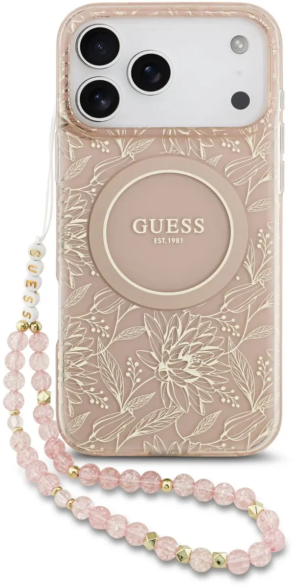 Guess IML Flowers Allover iPhone 17 Pro Max Hoesje