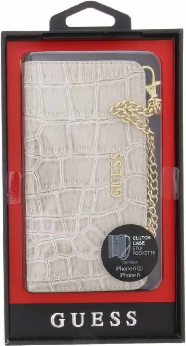 GUESS iPhone 6/6s Hoesje 6G37768002 - Beige Kunstleer