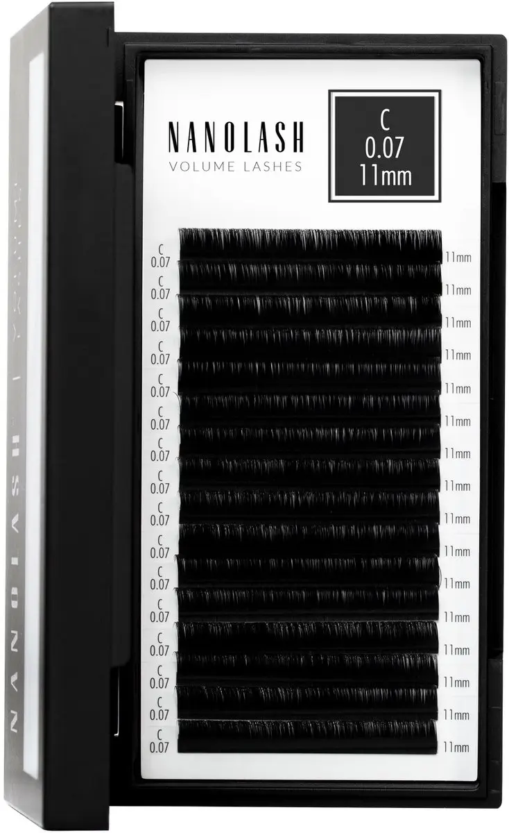 Nanolash Volume Lashes Nepwimpers - 0.07C 11mm Multicolor