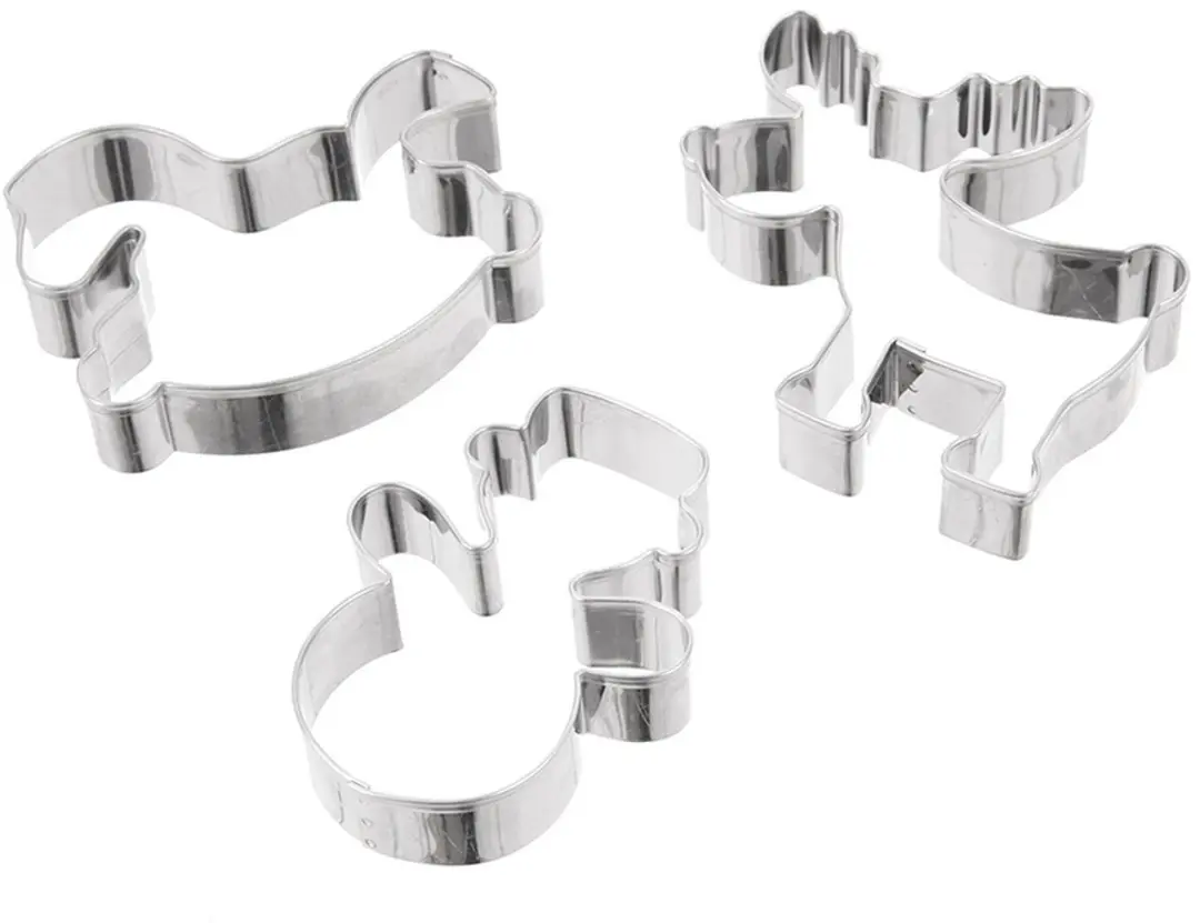 Orion Koekjessnijders Sneeuwpop Hobbelpaard Rendier - 3 Stuks - Zilver - afbeelding 6 van 6