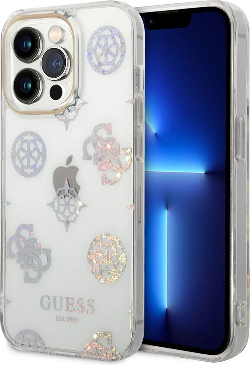 GUESS 4G Peony Glitter Back Case